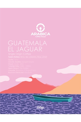 Guatemala El Jaguar 250g Çekirdek Kahve Taze Kavrulmuş Çekirdek