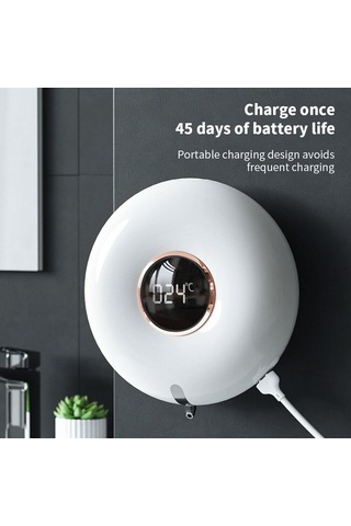 Tik Sabunluk, 280ml Şarj Edilebilir Pompa Sabunluklar El Şeffaf