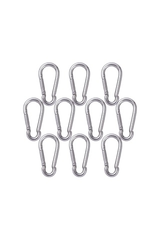 10mm Düz Yaylı Galvanizli Karabina 5 Adet