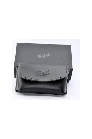 Black Leather Case Vıntage Siyah Deri Katlanır Gözlük Güneş Gözlüğü Saklama Kutusu Kılıf