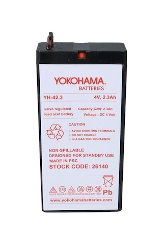 Yokohama Yh-42.3 4 Volt - 2.3 Amper Akü 50x100x22 Mm