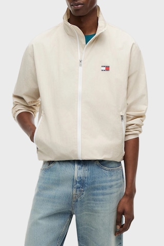 Tommy Jeans Logolu Regular Fit Dik Yaka Mont Erkek Mont Dm0dm23229 Acı Bej