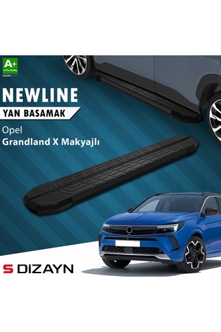 S-dizayn Opel Grandland X Makyajlı Hybrid Newline Siyah Yan Basamak 183 Cm 2021-2024 A+ Kalite
