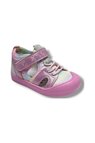 Arzen Bebe 232-26 Anatomik Simli Cırtlı Kız Çocuk Sandalet 19-23 Pembe