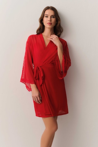 Suwen Dark Romance Kısa Sabahlık St4455615082 Kırmızı