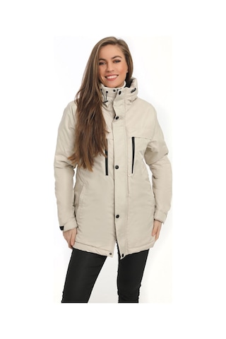 Freemen Kadın Taş Polarlı Kürklü Su Ve Rüzgar Geçirmez Kapüşonlu Kışlık Mont Taş