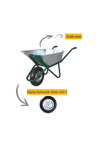 Kanat Pro Galvanizli Demonte El Arabası 0.90 Mm Sac
