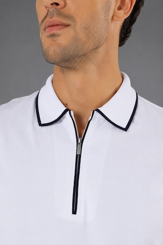 Bisse Beyaz Çerçeve Polo Yaka Fermuarli T-shirt Ts26y26102 D01