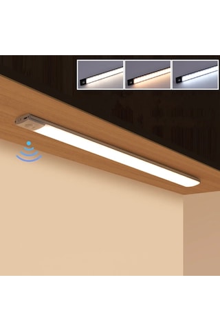 60 Cm Gece Lambası Usb Şarj Edilen Hareket Sensörlü Beyaz