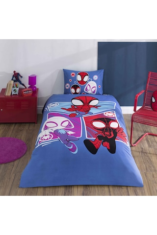 Taç Lisanslı Spidey Adventure Tek Kişilik Pamuk Nevresim Takımı 000000001000051953 Çok Renkli