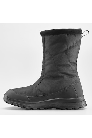Decathlon Erkek Su Geçirmez Outdoor Kar Botu - Siyah - Sh100 Zip Siyah