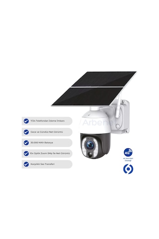 İnox-233 5 Mp-10x Optık Zoom, Aov , Solar Panelli Kamera