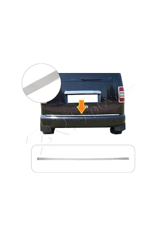 Volkswagen Caddy Uyumlu 2004-2009 Krom Bagaj Alt Çıtası Paslanmaz Çelik