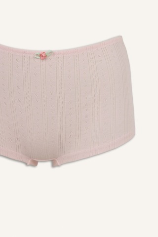 Defacto %100 Pamuk Fitlli Elastik Bel Fiyonk Detaylı Boxer H3650ax26sppn447 Pembe-pn447