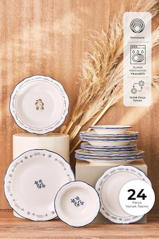 Emsan Farina Porselen 24 Parça 6 Kişilik Yemek Takımı