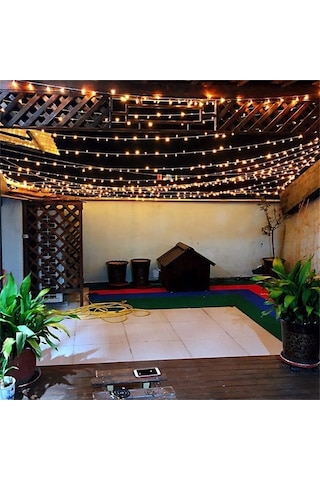 Besthome1 50m Led Dize Işıklar Noel Yeni Yıl Çelenk Dekorasyon Sokak Odası Ev Bahçe Dış Mekan Kullanımı 400 Led Kırmızı Fişli Diğer