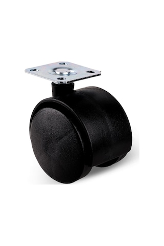 Düz Tablalı Tekerlek 50mm Masa Sehpa Dolap Tekeri Siyah 50mm 4 Adet Siyah