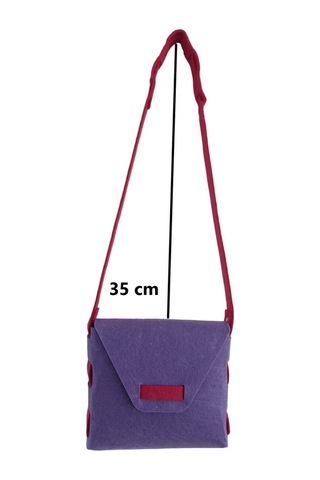 Kız Çocuk Omuz Çantası Keçe Sağlıklı Dikişsiz Etkinlik Günlük Çanta Mor