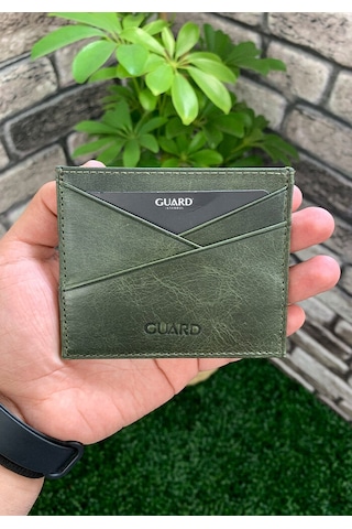 Derije Hakiki Deri Antik Yeşil Kartlık T1437 Çok Renkli