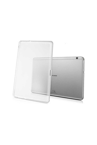 Huawei Uyumlu T3 10 Inç Kılıf Zore Tablet Süper Silikon Kapak-Renksiz