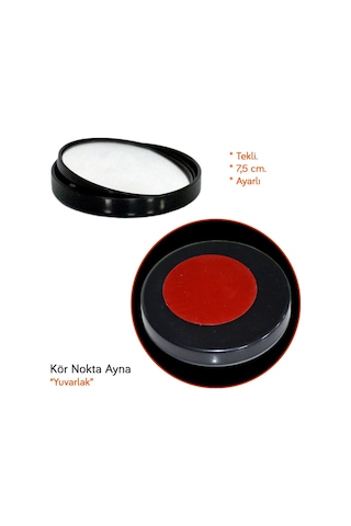 Carub Kör Nokta Ayna Yuvarlak 75 Mm Ayarlı Siyah Tekli Br0221233