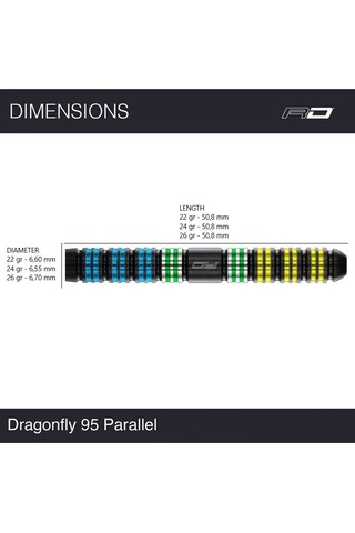 Red Dragon Dragonfly 95 Black Parallel % 95 Tungsten Çelik Uçlu Dart Oku