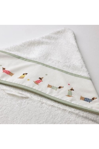 Meridyendukkan Desenli Bebek Banyo Havlusu 60 x 125 CM Beyaz