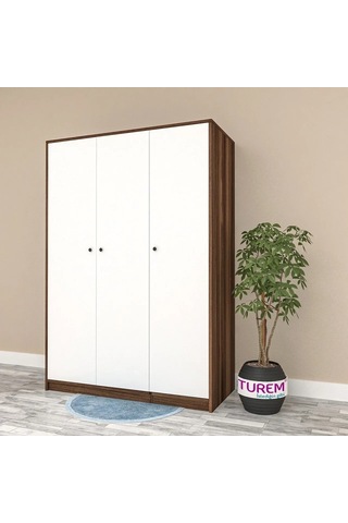 Troy 3 Kapılı Gardırop Mdf Sis Gri