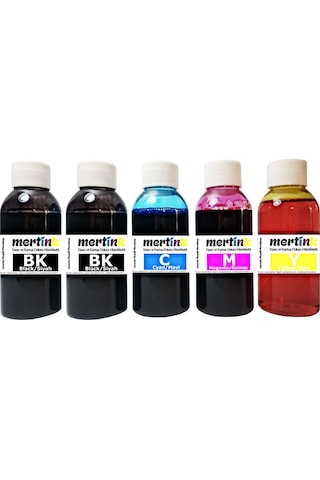 Mertınk Canon Tr4755i Pg575 Cl576 Kartuş Dolum Seti 5 Li Set 5x100ml Renkli Mürekkep
