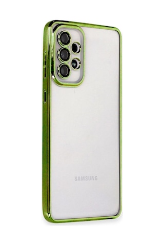 Tedar Samsung Galaxy Uyumlu A73 5g Kılıf Razer Lensli Silikon - Yeşil Najmaddin standart
