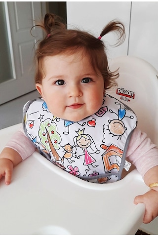 Yorni 6-24ay, Family Boyundan Cırtlı,sıvı Geçirmez,bebek Mama Önlüğü Çok Renkli