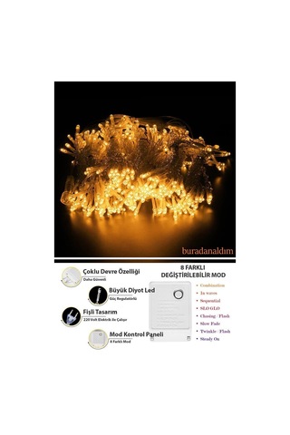 Buradanaldım 96 Ledli Sarkıt Led Işık 4 M