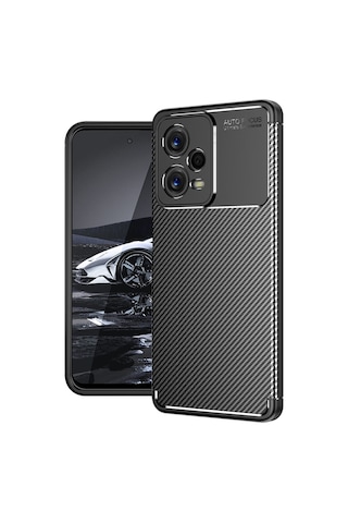 Xiaomi Uyumlu Redmi Note 12 5g Kılıf Zore Karbon Görünümlü Negro Silikon Kapak