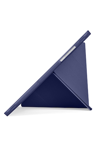 Samsung Galaxy Uyumlu Tab A11 Plus Kılıf Tri Folding Kalem Bölmeli Katlanabilir Standlı Pu Deri Yumuşak Kapak