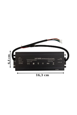 HazarLed 24 Volt 4,2 Amper Ip67 Su Geçirmez Dış Cephe Led Adaptör 100 Watt