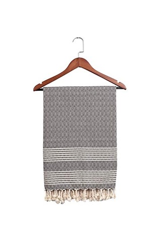 Plaj Havlusu Sauna Yoga Fitness Için Çok Amaçlı Kullanım. 100x180cm Koyu Gri Çok Renkli