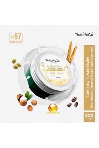 Thelifeco Hairfood Değerli Yağlar Serisi Duş Öncesi Onarıcı Doğal Saç Maskesi 200 ML