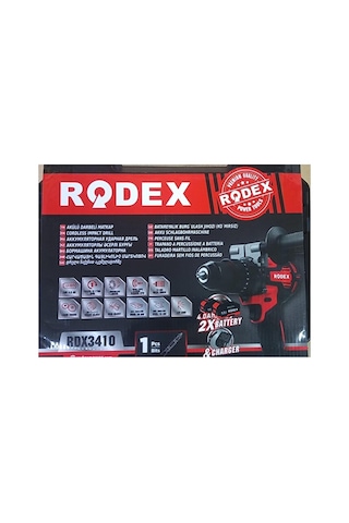 Rdx3410 Akülü Darbeli Matkap Yan Tutamaklı