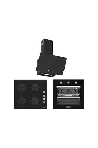 Tecna F-8156 - O-8401 - D-8801 Siyah Ankastre Set