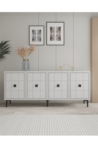 Ka1802b - Yuka Konsol, Tv Sehpası Beyaz 180cm Beyaz