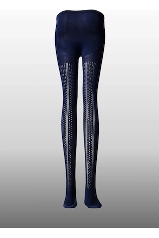 Kız Çocuk Karina Örgü Pamuklu Mesimlik Lacivert Renkli Külotlu Çorap Lacivert