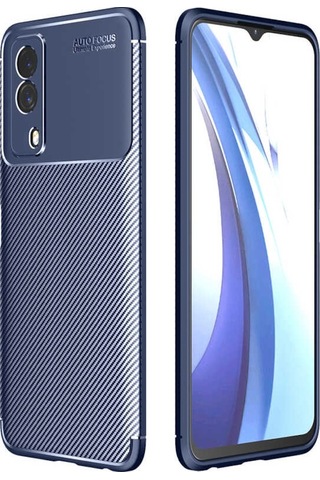 Vivo Y53S 4G Kılıf Negro Karbon Kamera Korumalı Silikonnano Glass