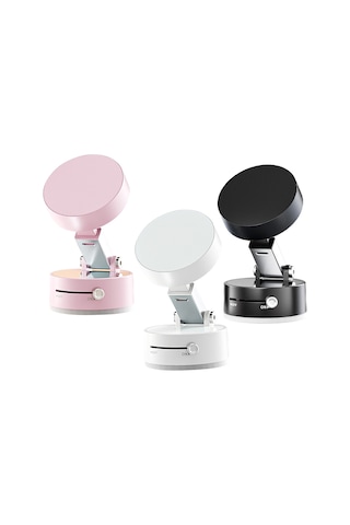 Neevoyu Magneetik Ve Vakumlu Telefon Tutucu: Araç, Masaüstü Kullanıma Uygun, Katlanabilir, Genişletilebilir, Çift Taraflı Tutma, Ayaklı Tasarım - Aya Güneş Beyazı