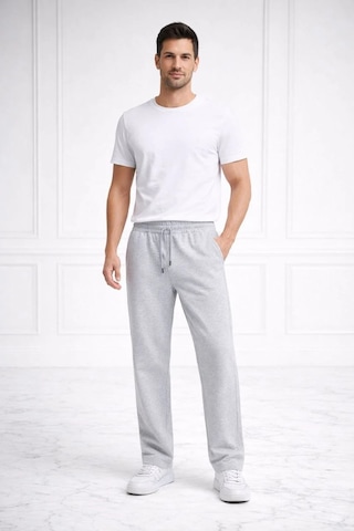Assema Erkek Düz Paça Beli Lastikli Eşofman Alt Pantalon - Gri Çok Renkli