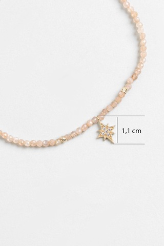 Kuzey Yıldızı Güneş Taşlı 18 Cm 14 Ayar Sarı Altın Bileklik