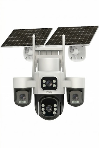 Inox-x14 4 Lensli Esım Destekli 4g Solar Güneş Enerjili Kablosuz Dış Mekan Ptz Güvenlik Kamerası
