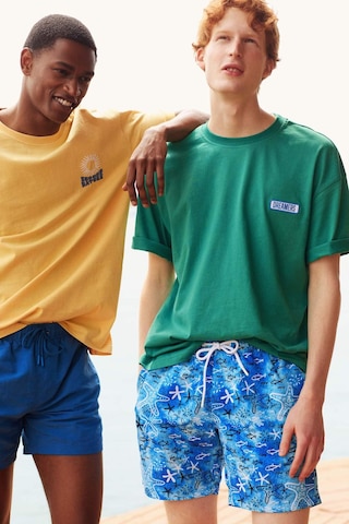 Defacto Regular Fit Desenli File Astarlı Kısa Boy Deniz Şortu B7631AX24HSTR111