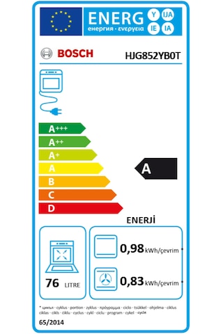 Bosch Serie 6 HJG852YB0T 76 LT Ankastre Fırın