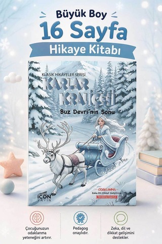 Karlar Kraliçesi - 16 Sayfa Eğitici Çocuk Hikaye Kitabı - Hediyeli Karlar Kraliçesi - 16 Sayfa Eğitici Çocuk Hikaye Kitabı - Hediyeli