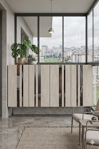 Ka1230bts Mia Konsol Ve Tv Sehpası Beyaz-traverten-silver 120cm